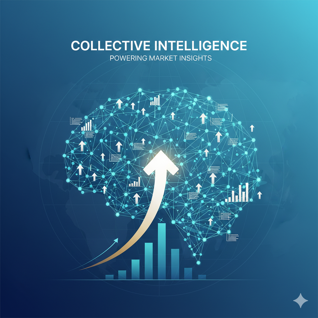 [一个表示集体智慧的网络连接图]